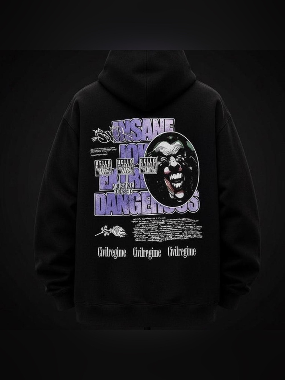 Civil Regime x Joker Pullover Hoodie - Size XL - NWT